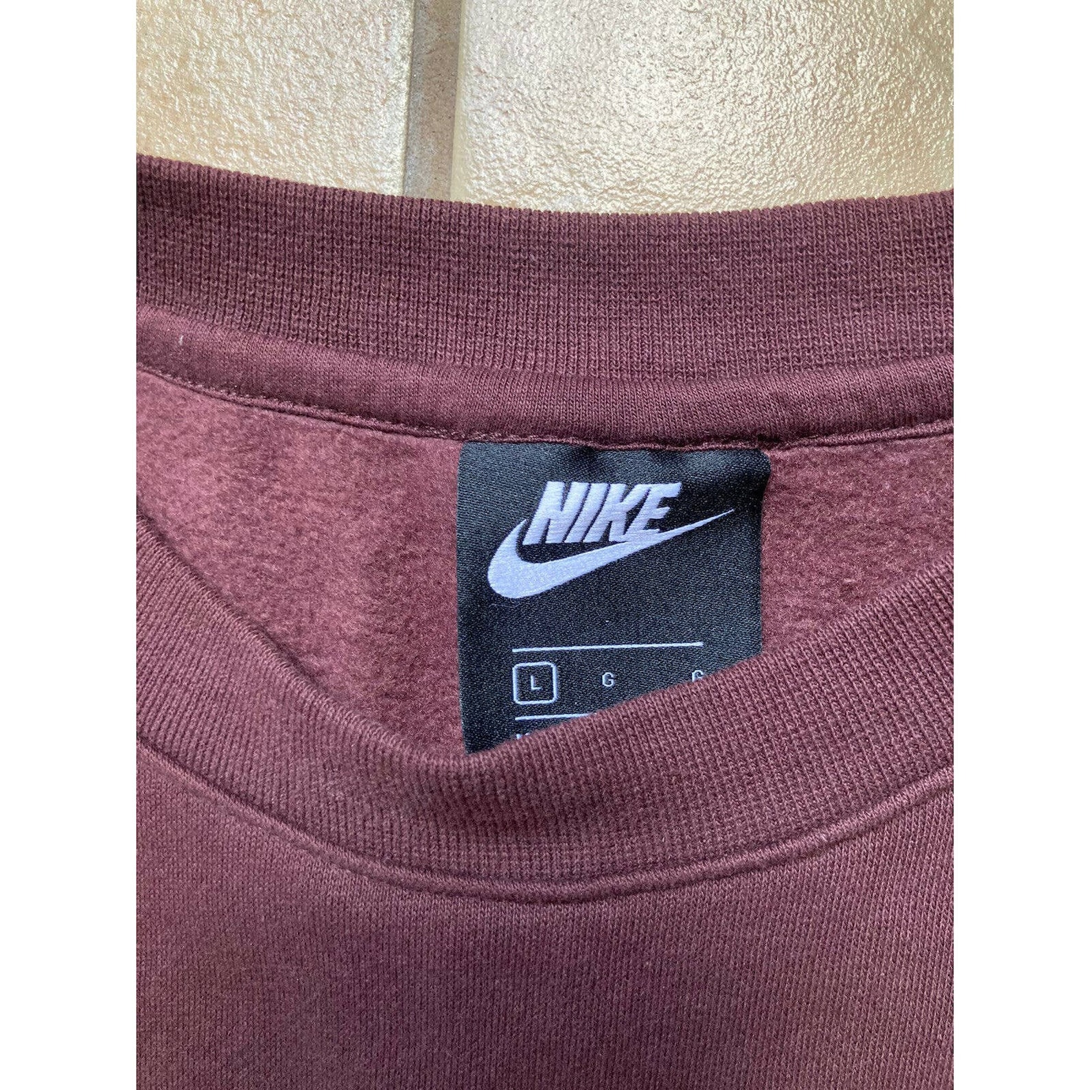 90s NIKE Sweatshirt / Oversized XL / Faded Maroon Boxy Baggy Jumper / Crew Neck / Nike Nike Nike 