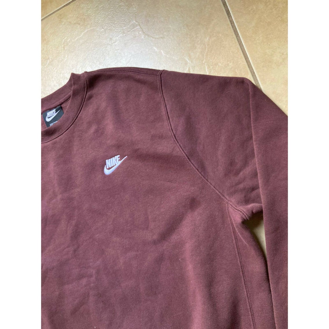 Nike sweatshirt crewneck jumper maroon burgundy size L Rare | Etsy