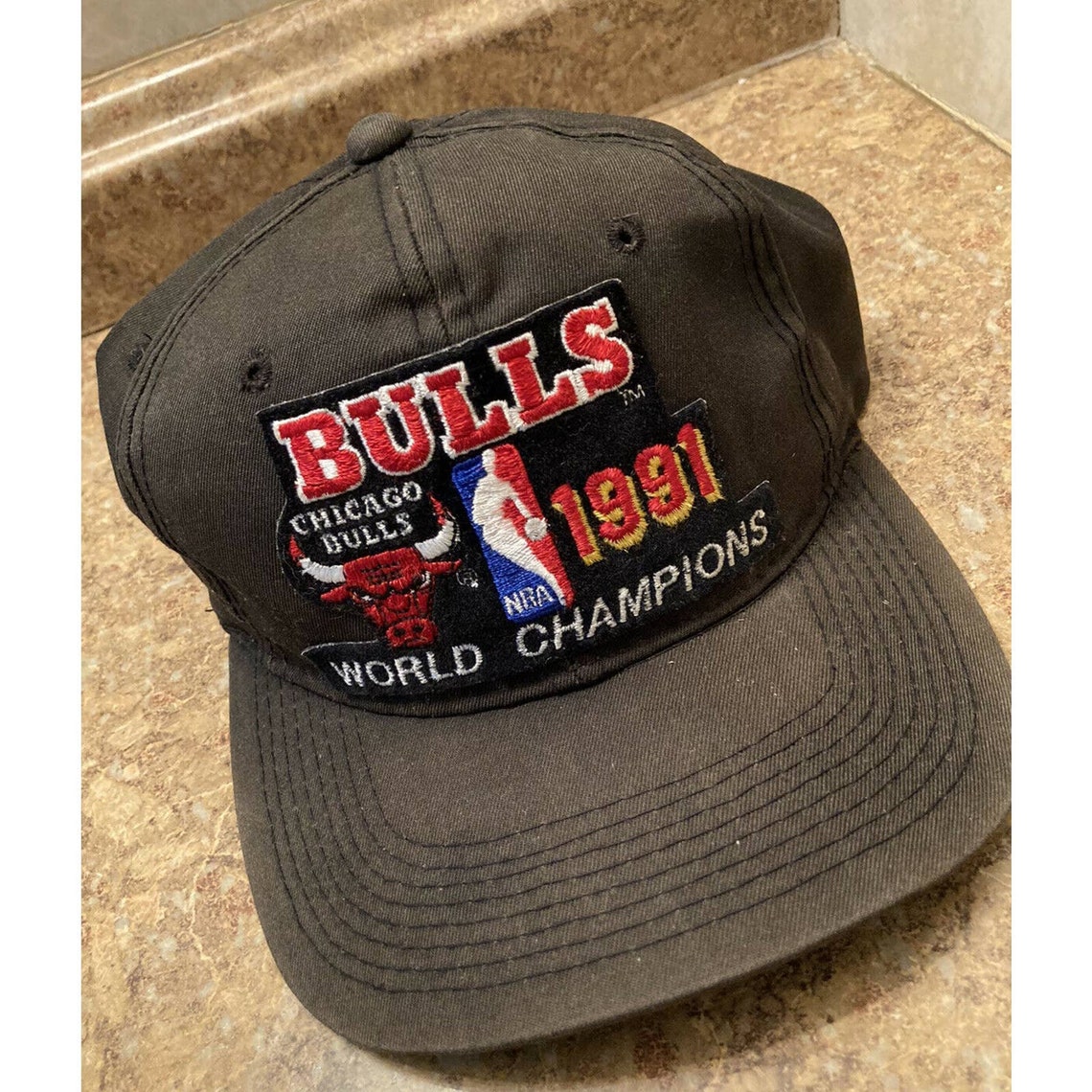 Vintage Chicago Bulls Snapback Hat 1991 NBA World Champions | Etsy