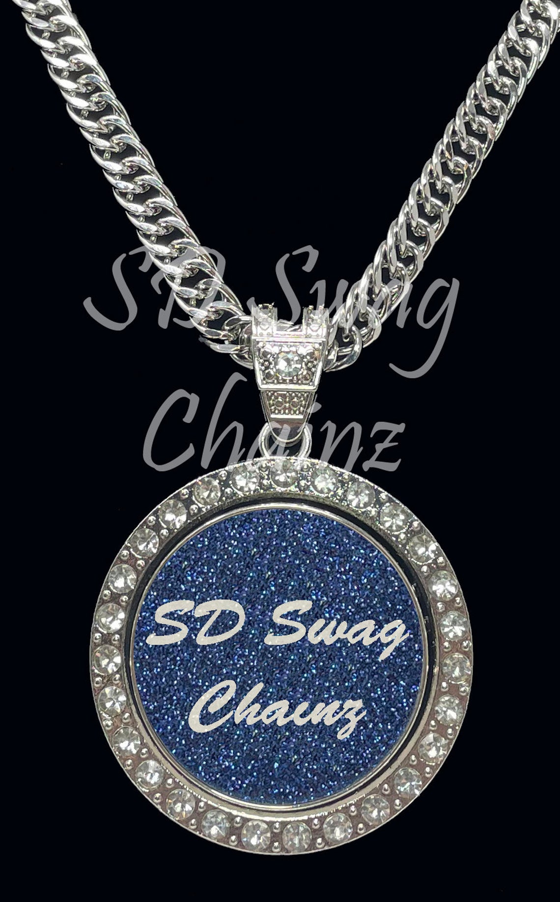 Custom Spinning Swag Chain Necklace Gold or Silver Jewelry Etsy