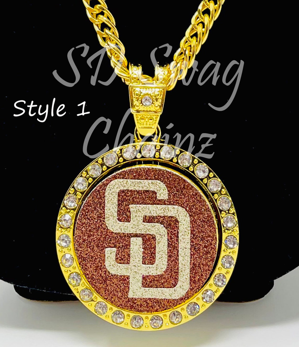 San Diego Padres Swag Chain Gold Spinning Costume Jewelry Etsy