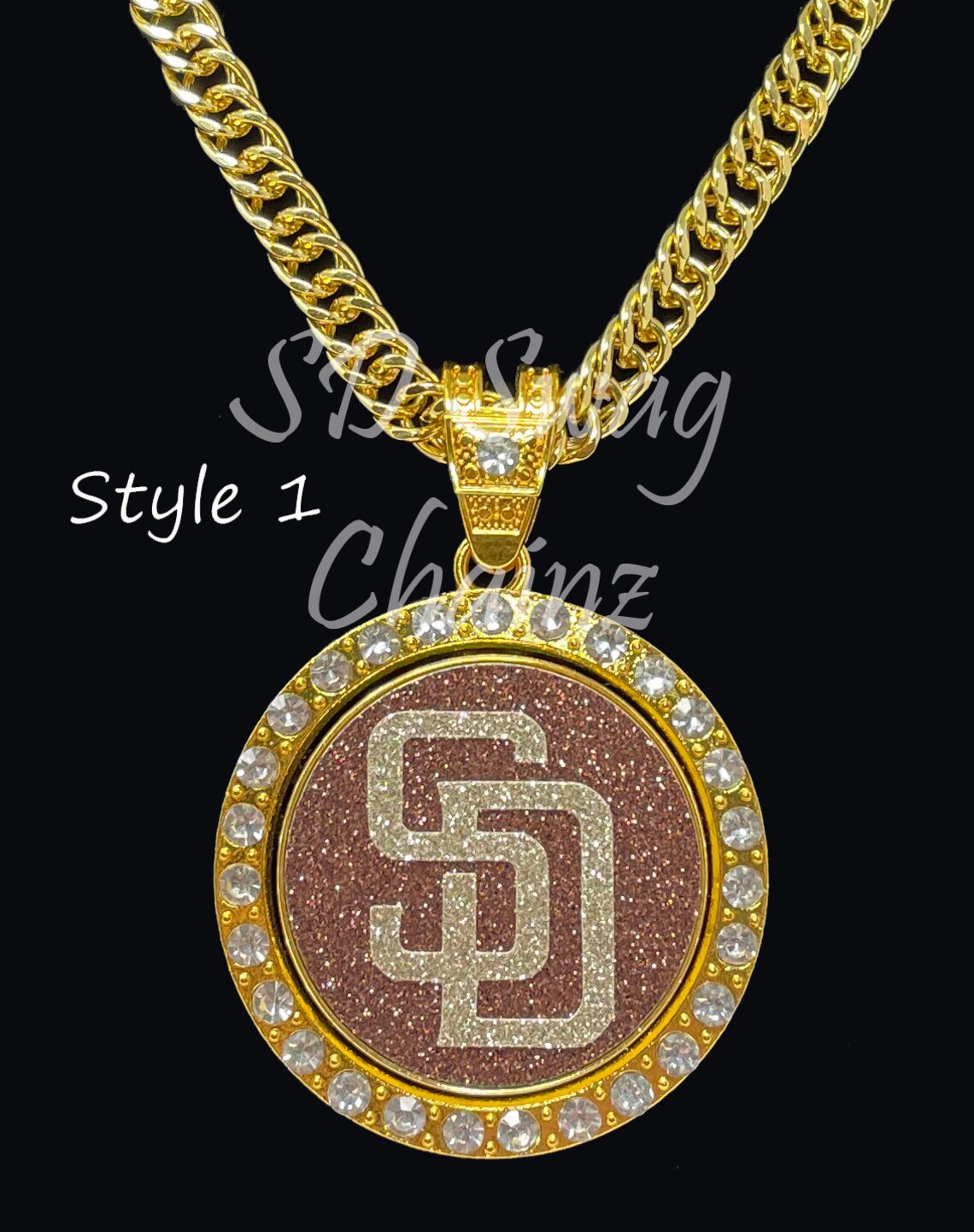 San Diego Padres Swag Chain Gold Spinning Costume Jewelry Etsy