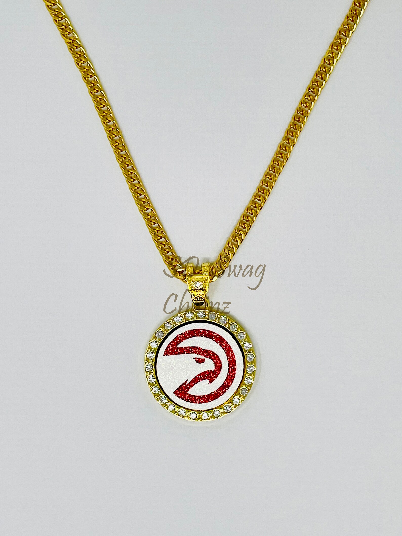 Atlanta Hawks Swag Chain Custom Gold Spinning Costume Jewelry Etsy