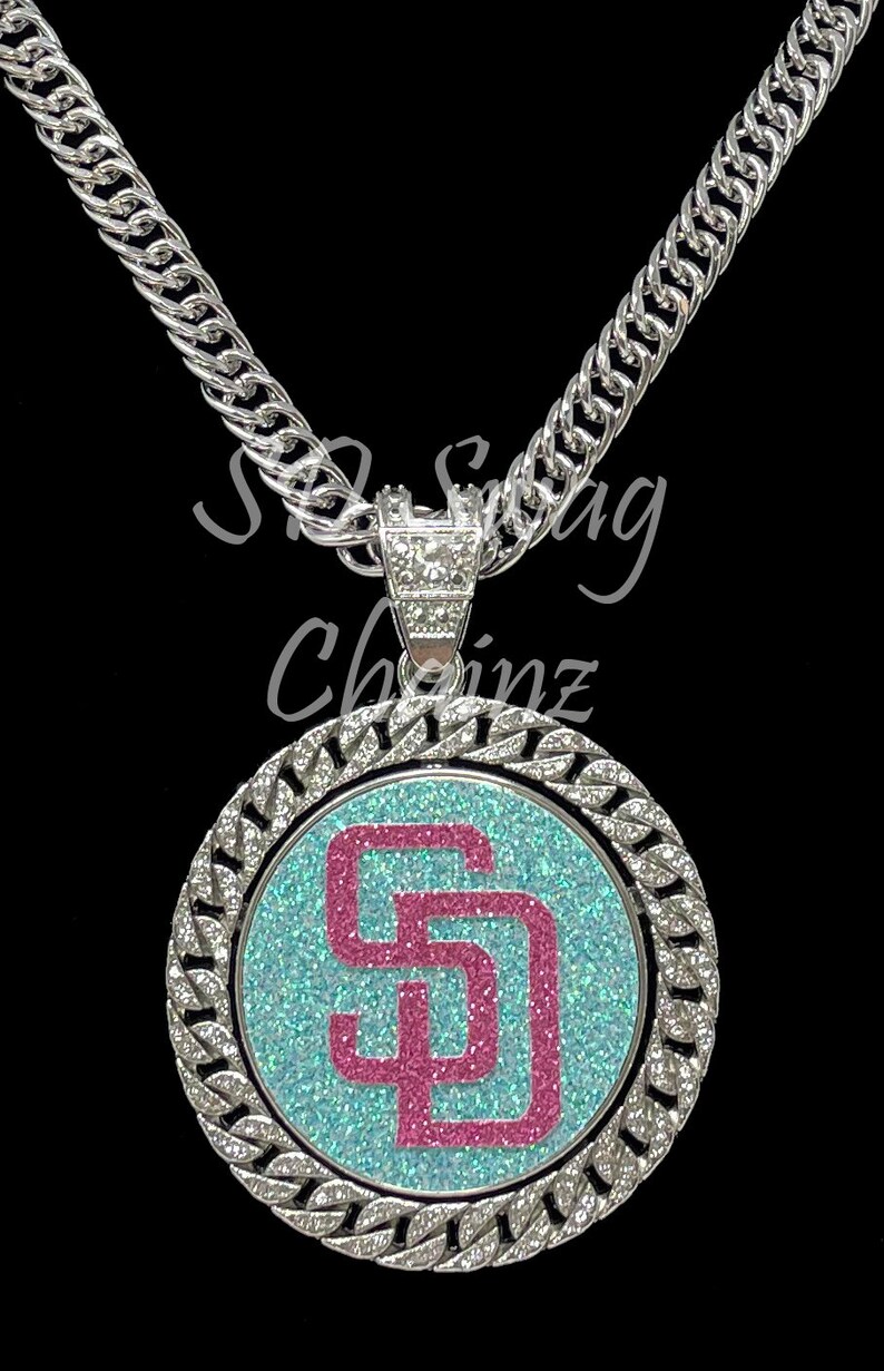 San Diego Padres City Connect Swag Chain Silver Spinning Etsy UK