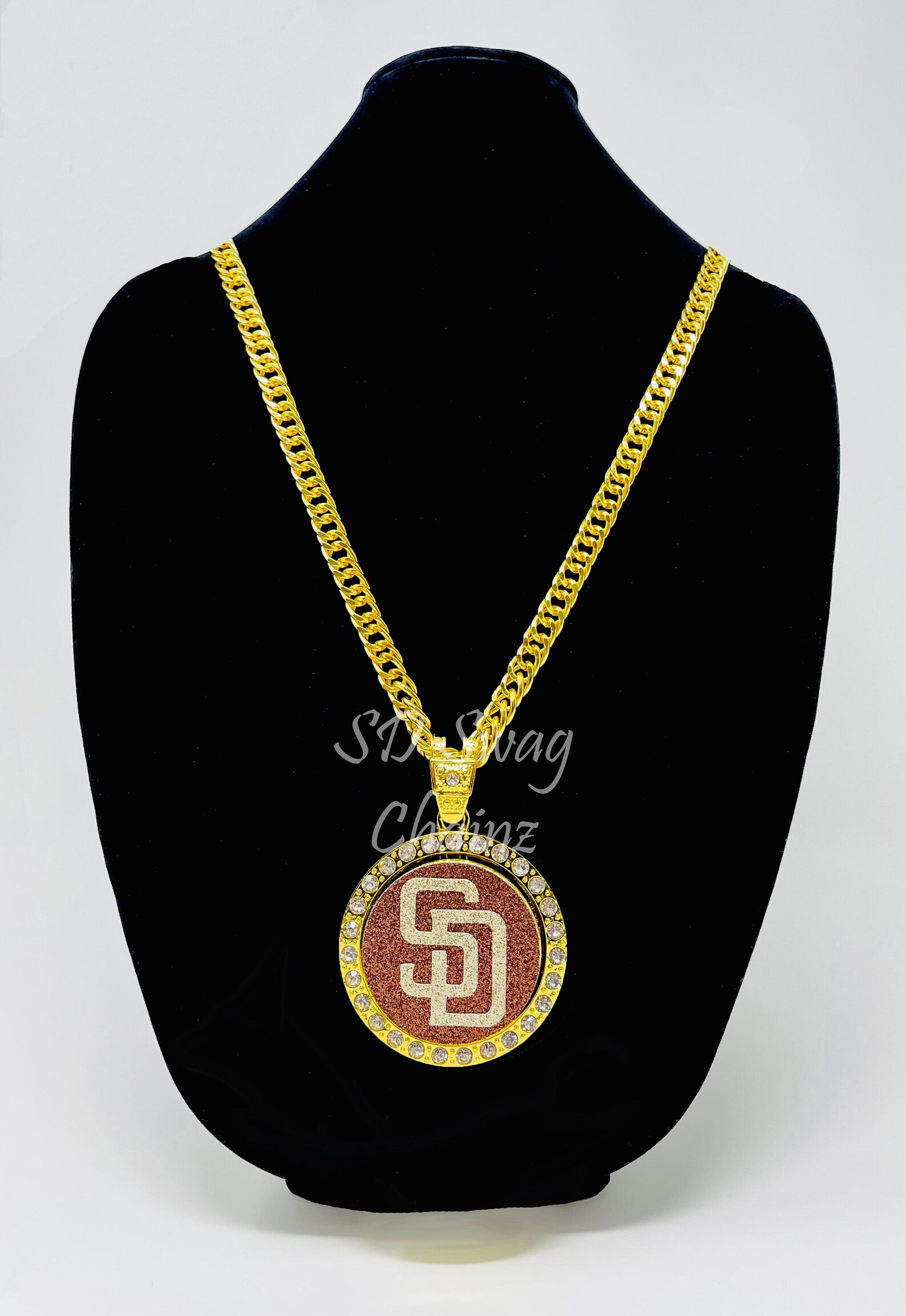 San Diego Padres Swag Chain Gold Spinning Costume Jewelry Etsy