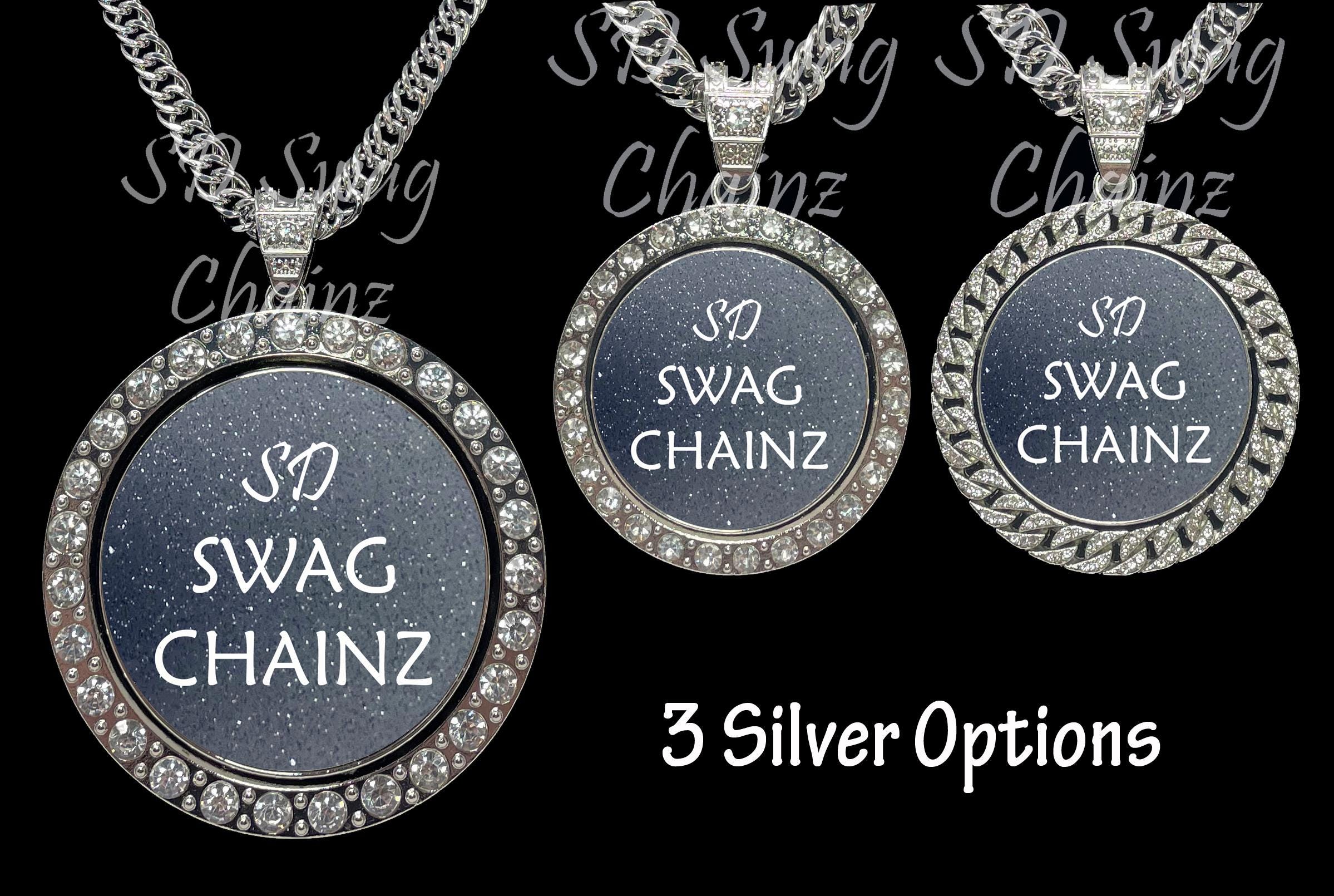 Custom Spinning Swag Chain Necklace - Gold or Silver Jewelry Bling
