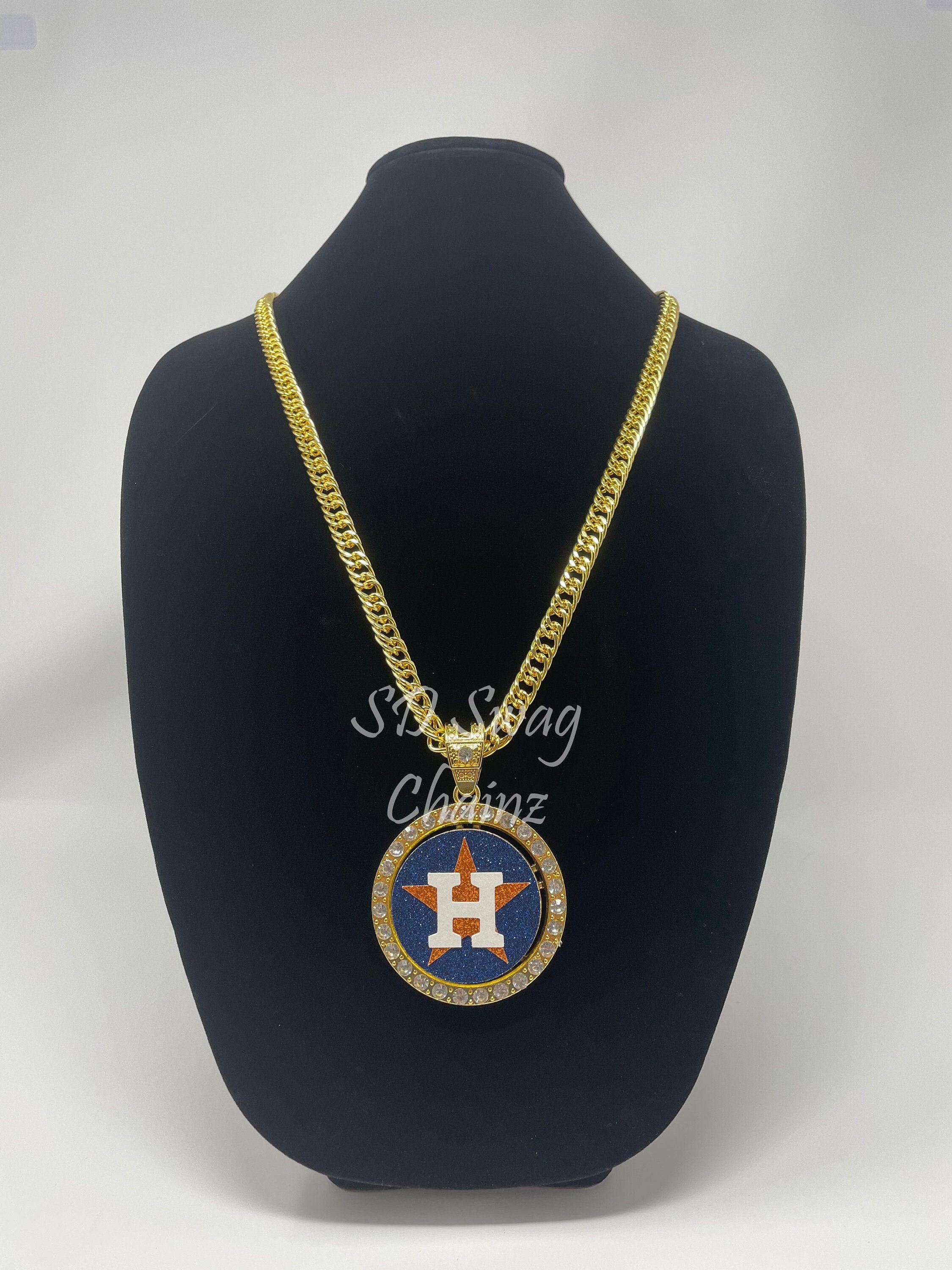Houston Astros Spinning Necklace Custom Swag Chain Gold Etsy