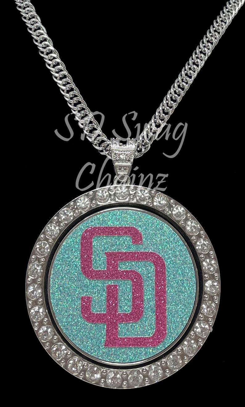 San Diego Padres City Connect Swag Chain Silver Spinning Etsy UK
