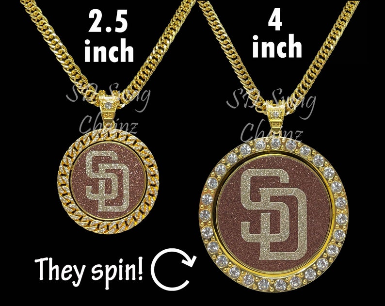 San Diego Padres Swag Chain Gold Spinning Costume Jewelry Etsy