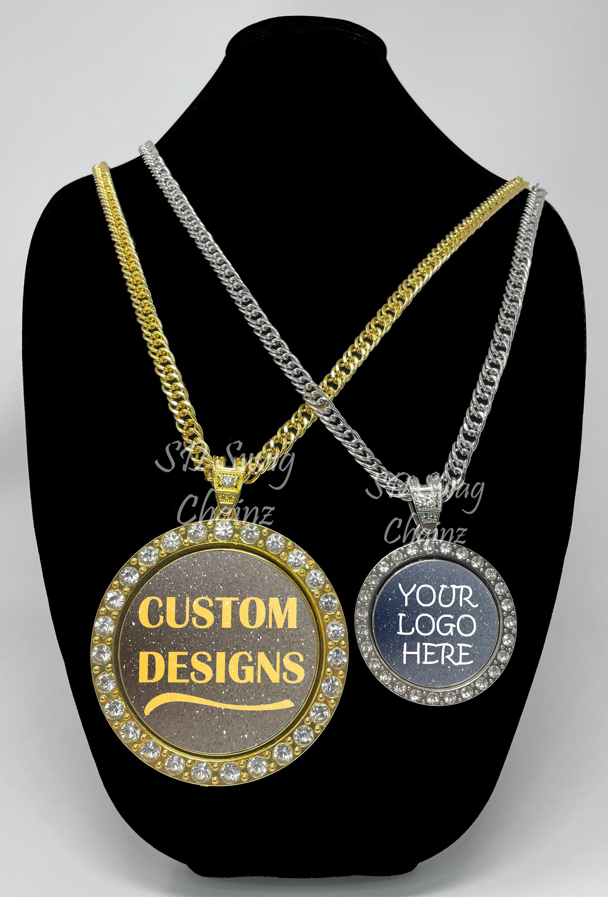 Custom Spinning Swag Chain Necklace - Gold or Silver Jewelry