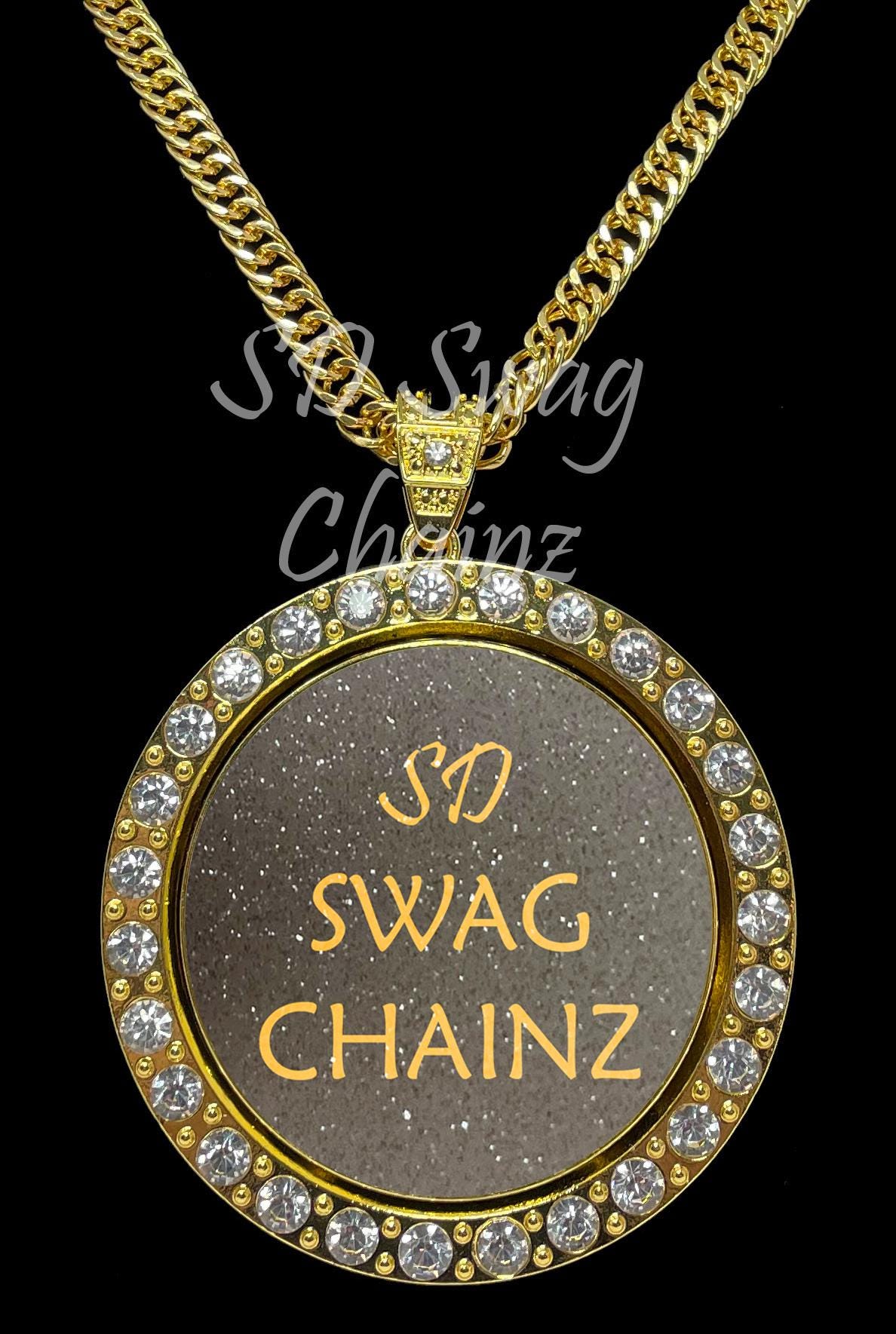 Custom Spinning Swag Chain Necklace - Gold or Silver Jewelry Bling