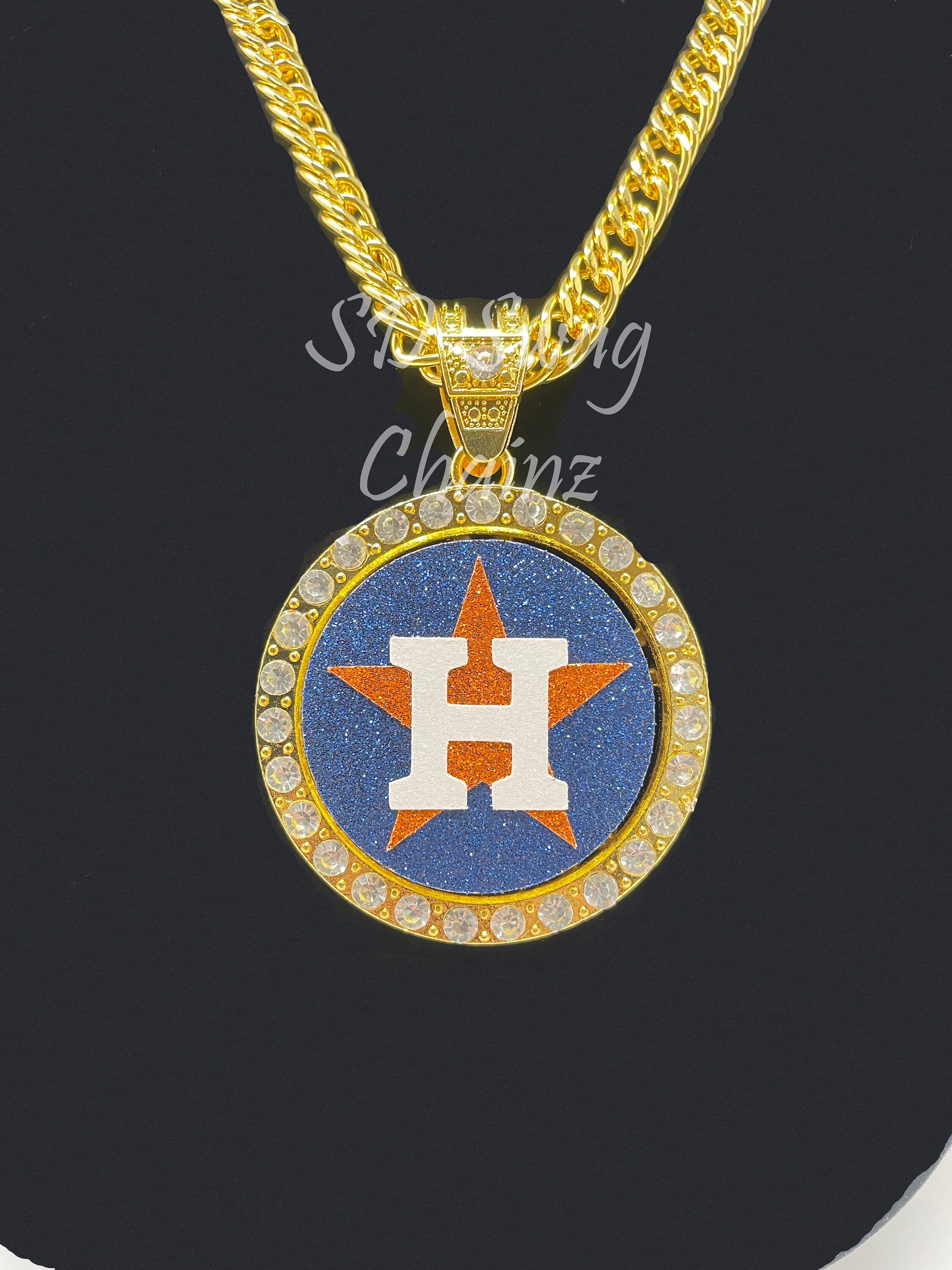 Houston Astros Spinning Necklace Custom Swag Chain Gold Etsy