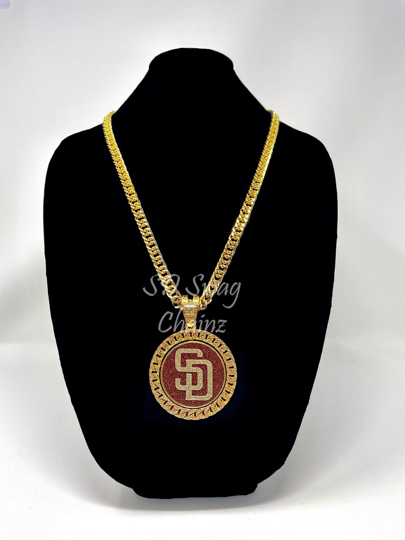 San Diego Padres Swag Chain Gold Spinning Costume Jewelry Etsy