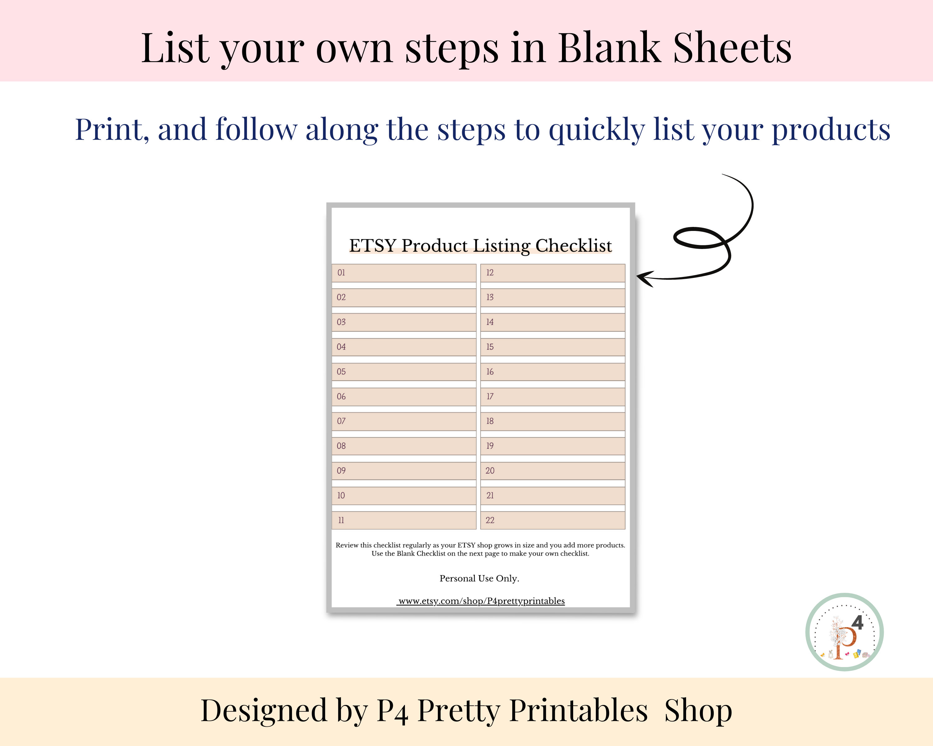 Etsy Listing Checklist Digital Seller Checklist Product Etsy