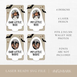 Halloween Fridge Magnet SVG | Fall SVG | My Boos SVG | Laser Ready File | Fridge Photo Frame Magnet | Glowforge | LightBurn Digital File