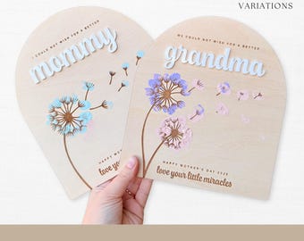 Archivo digital para el Día de la Madre / Glowforge / Archivo listo para usar con láser / Archivo de manualidades con huellas dactilares para el Día de la Madre / Regalo para mamá / Archivo SVG / Arte con huellas dactilares