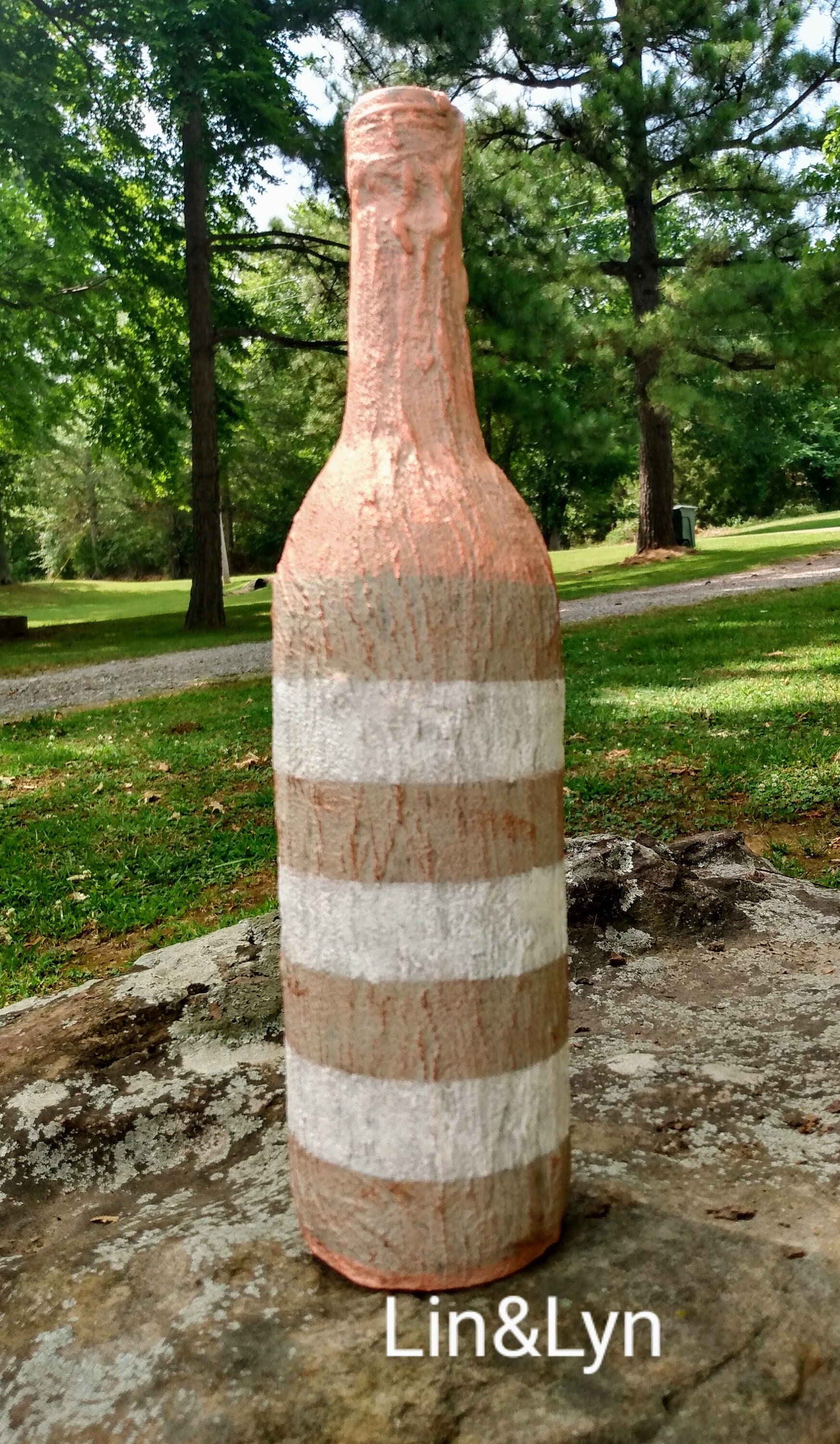 Modern Farmhouse Wine Bottle Vase/concrete/cement Outer Etsy