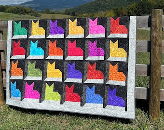 Cat in the Window Quilt | 78” X 78” TWIN QUILT!