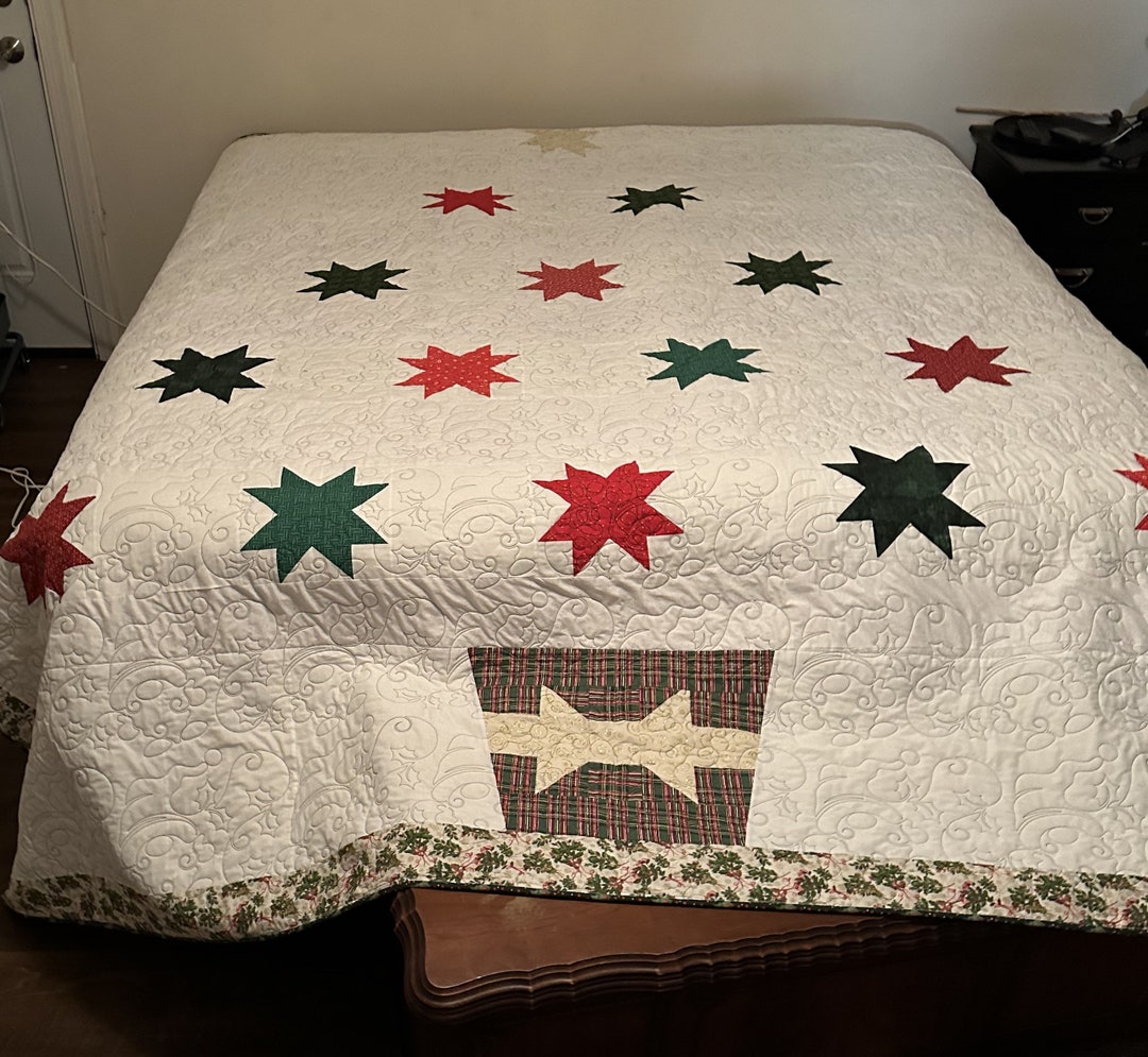 GNOME CHRISTMAS QUILT King Size Quilt 101x101 Etsy