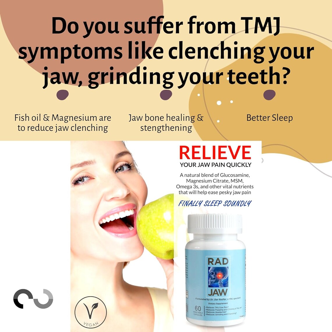 Rad Jaw, a Natural Supplement Formulated by TMJ Specialist, Dr. Dar