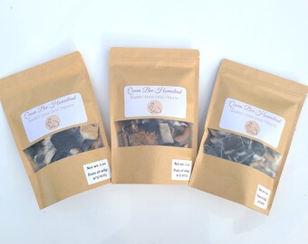 3 Pack Dehydrated Rabbit Hide Dog Treats | 2 Ounces, Three Packages | Total of 6 Ounces