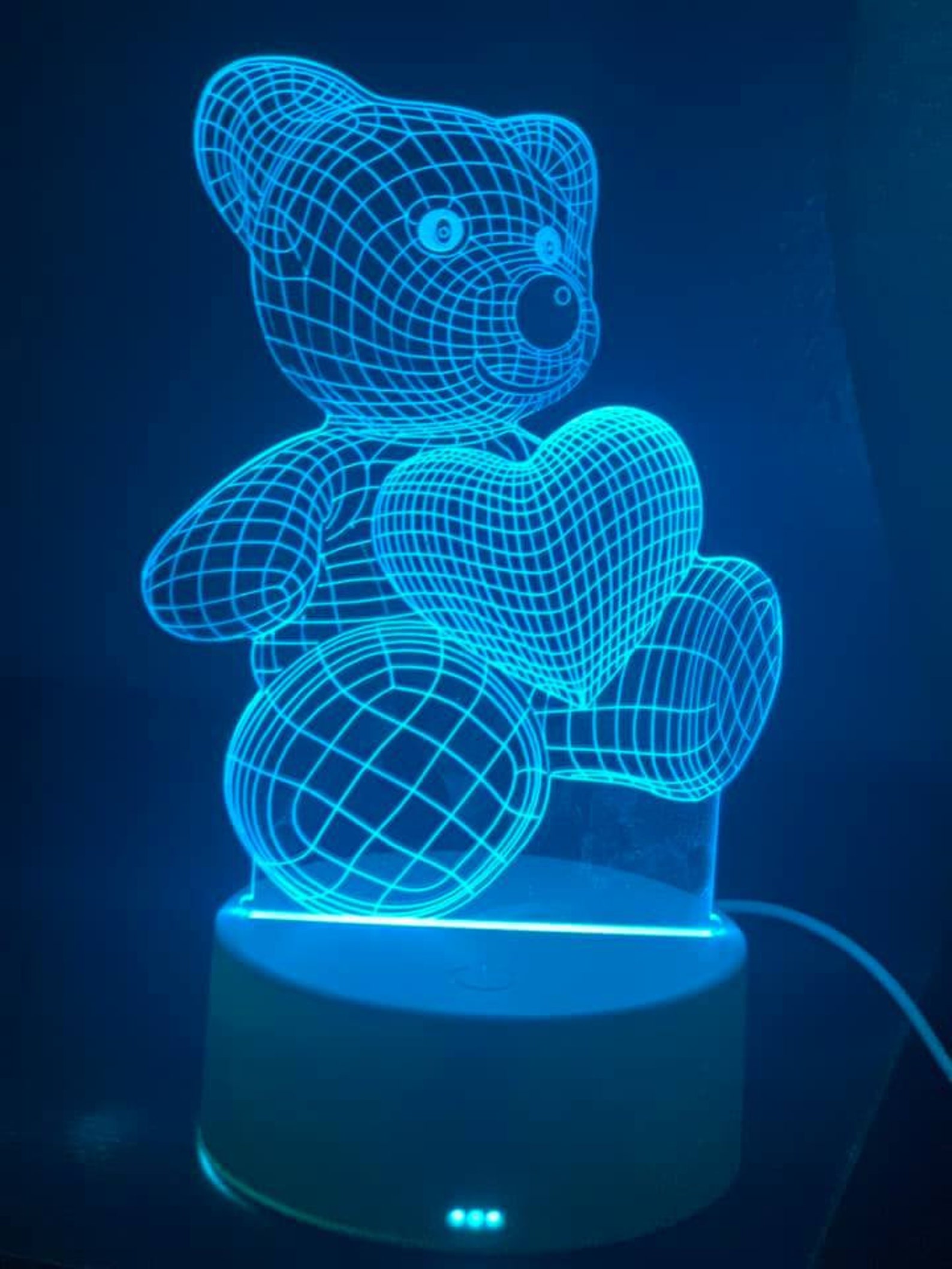 Led desk night lamp children adults bedroom light Etsy