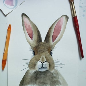 Bunbun- 9x12 watercolor