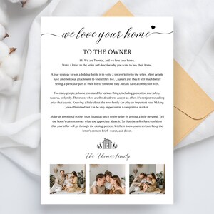 Carta de oferta de vivienda para Canva, Amamos su casa, Carta al vendedor, Carta de oferta de casa, Carta de oferta al vendedor de casa, Estimado vendedor, Editable