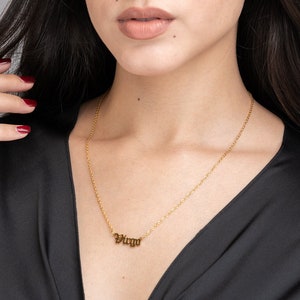 Minimalist Zodiac Sign Necklace – Dainty Stainless Steel Astrology Pendant – Horoscope Jewelry Gift for Her