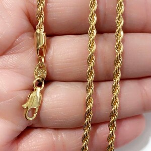 18k Gold Filled Seil Kette Halskette, Dicke Kette Halskette, Chunky Gliederkette, kubanische Kette Halskette, zierliche Gold Twisted Seil