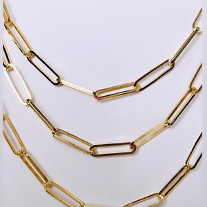 Paperclip Chain Necklace-Gold Filled Paperclip Necklace-Dainty Rectangle Link Necklace-link Chain Necklace-Paperclip Necklace-Chain Necklace