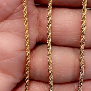 18K Gold Filled Seil Halskette, zierliche Gold Layering Halskette, Seil Kette Link Gold Halskette, Link Gold Halskette, Herren Minimalist Kette Geschenk