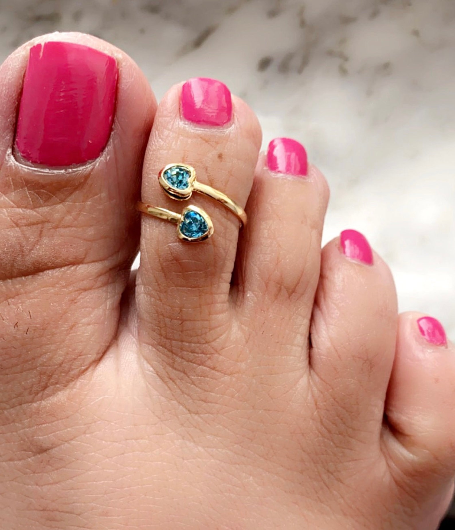 18k Gold Filled Toe Ring Toe Ring For Women Delicate Zircon Etsy