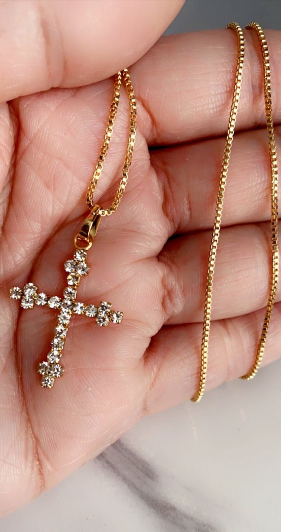 Elegante set gioielli con ciondolo croce con collana bracciale anello per regalo