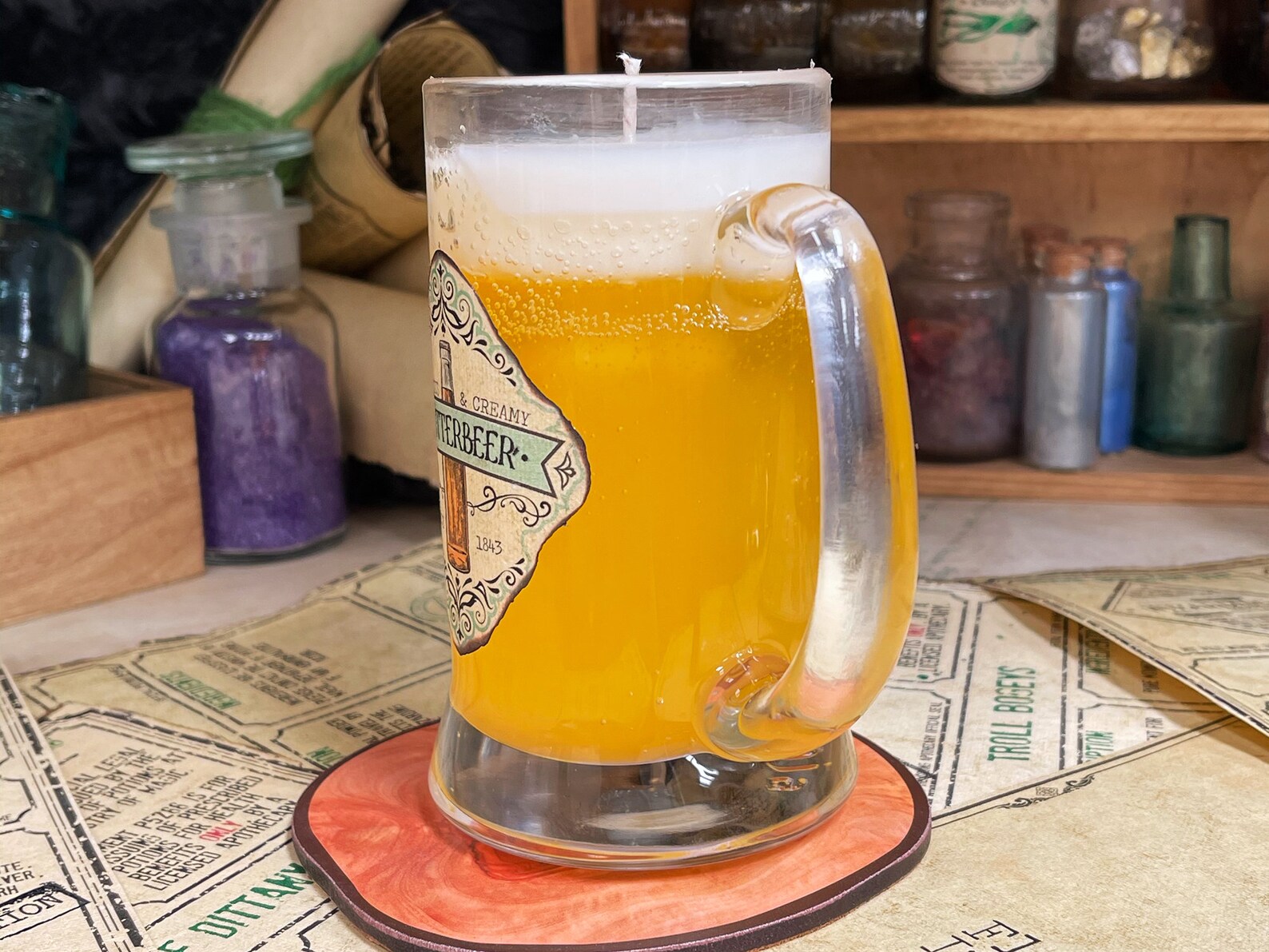 Butterbeer Candle Etsy