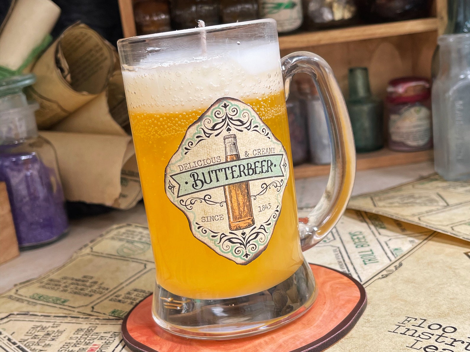 Butterbeer Candle Etsy