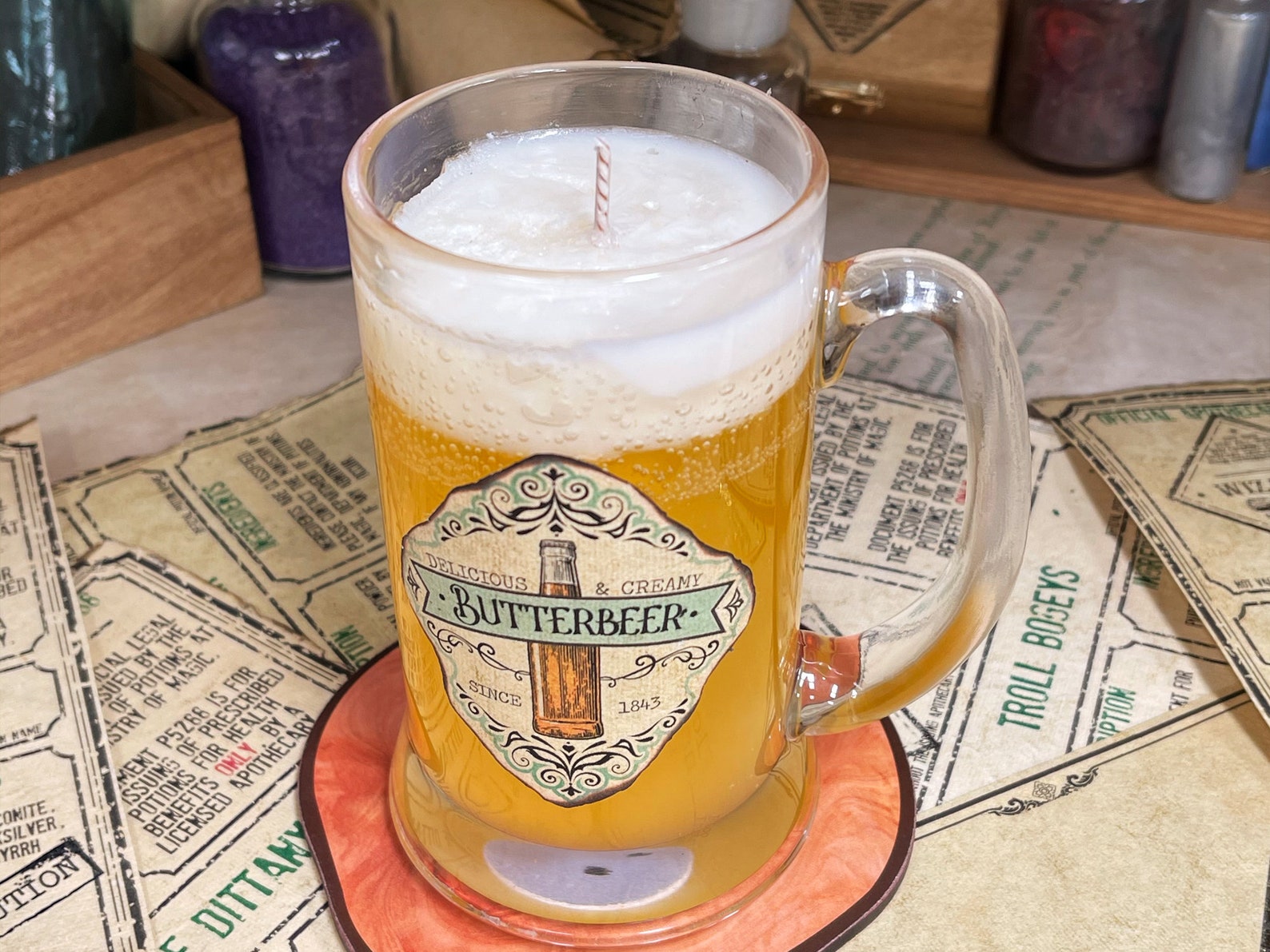 Butterbeer Candle Etsy