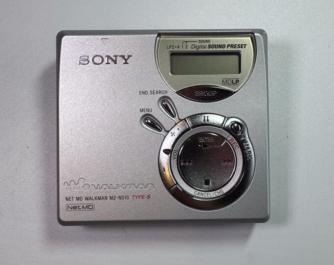 Minidisc Recorder Machine Sony Vintage Portable Minidisc Player/recorder Set - MZ-N510 Net MD ...