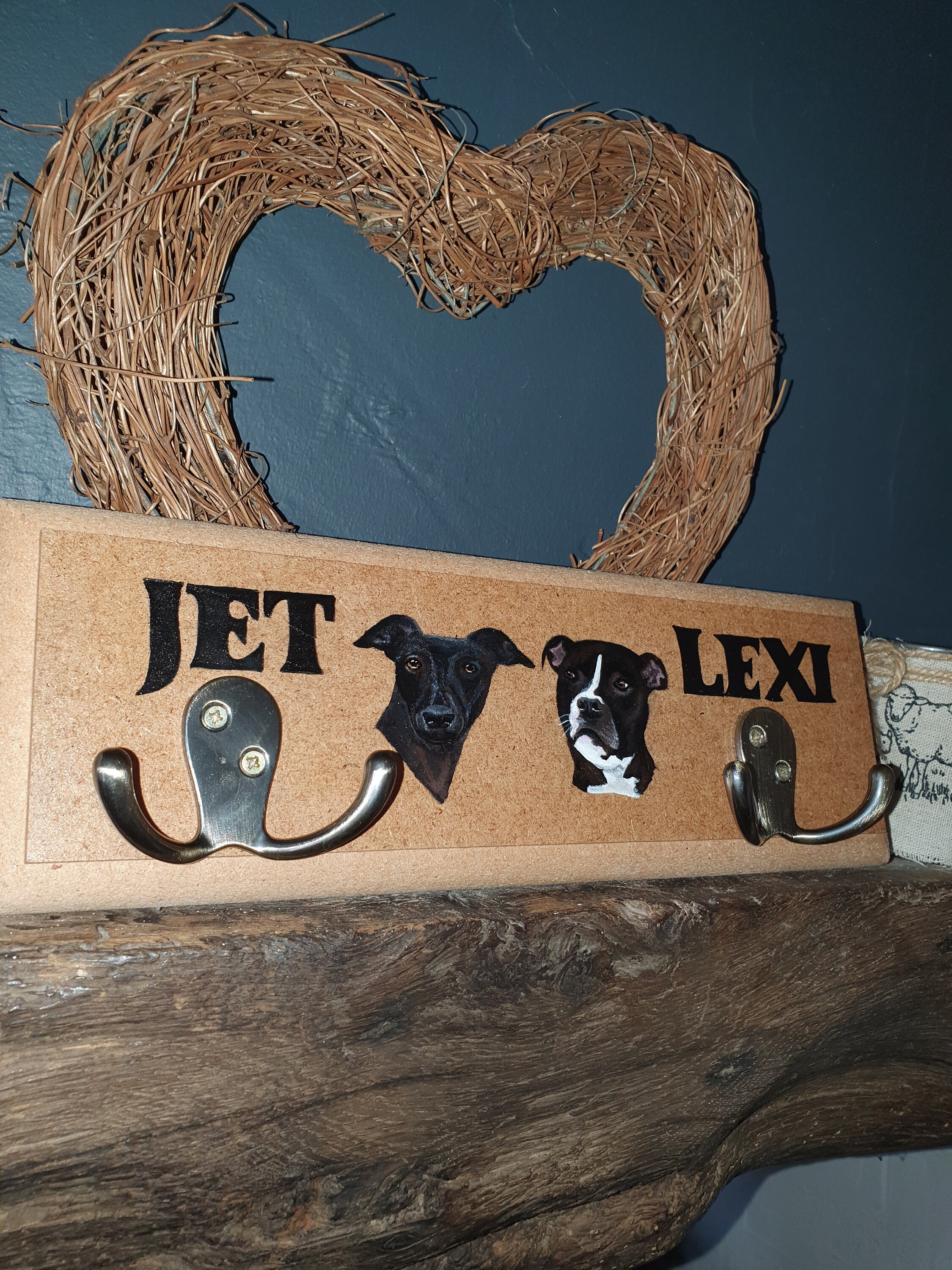 Personalised Dog Lead/Harness hanger Etsy