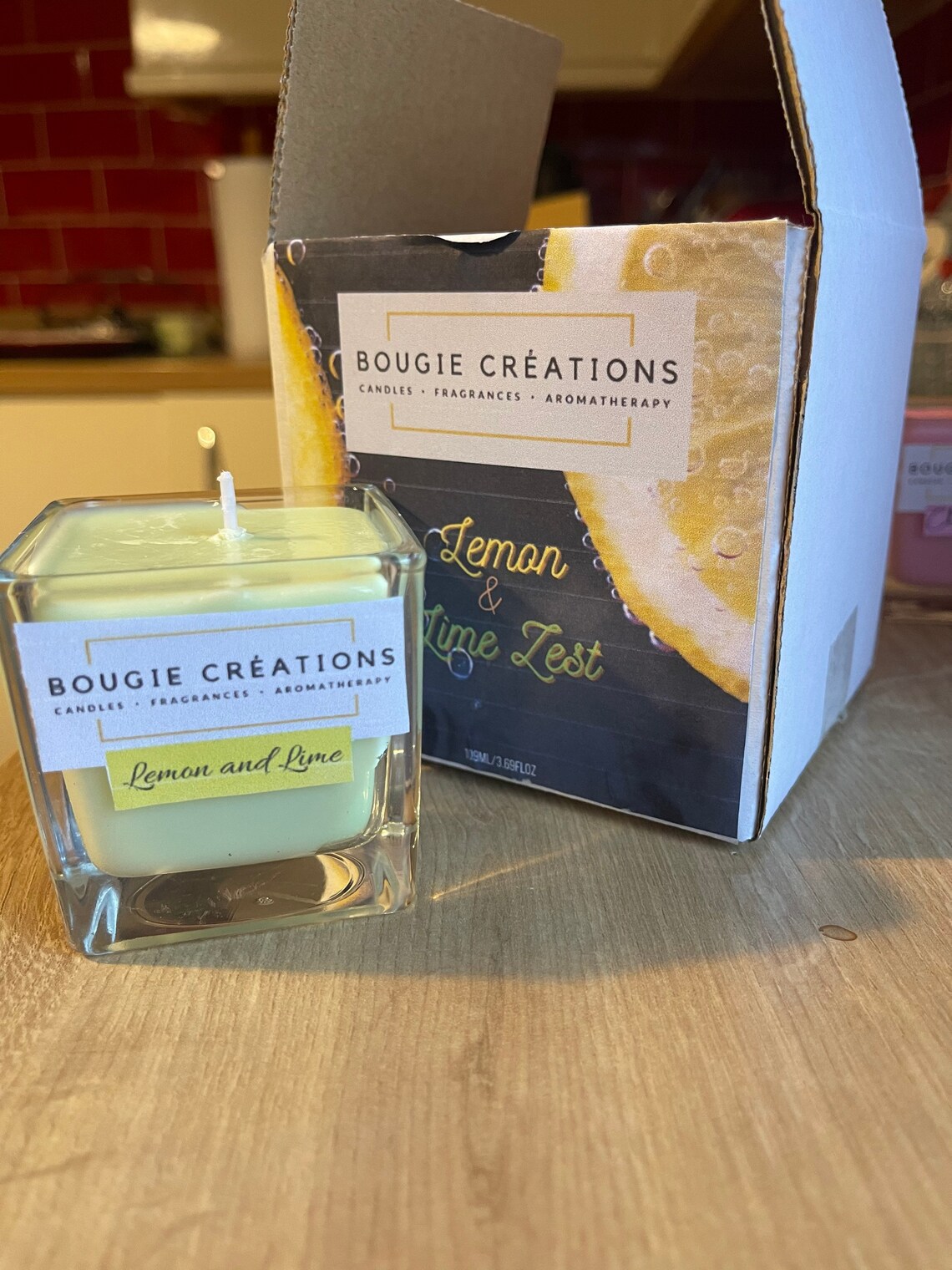 Lemon and Lime Scented Candle 100ml Etsy