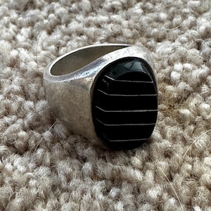 Onyx Men’s Sterling Ring,  Taxco Mexico
