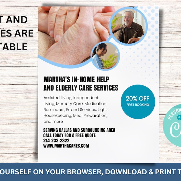 Home Care Flyer Etsy