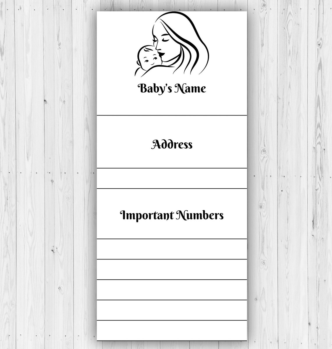 Newborn Baby Tracker Mood Daily Log Sleep Time Diapers Notes to Do Printable Nanny Track Baby