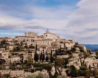 Fotografía artística de Gordes Village, decoración del hogar en Provenza, fotografía de viajes por Francia, impresión arquitectónica