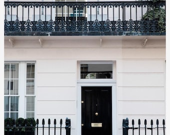 Classic london door art print, uk city home decor