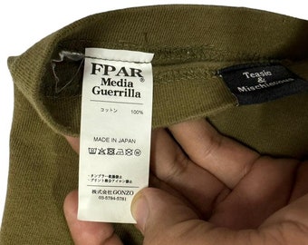 FPAR Media Guerrilla size 01　TEE FPAR Media Guerrilla T-shirt: Japanese Streetwear, Size 2 - Etsy
