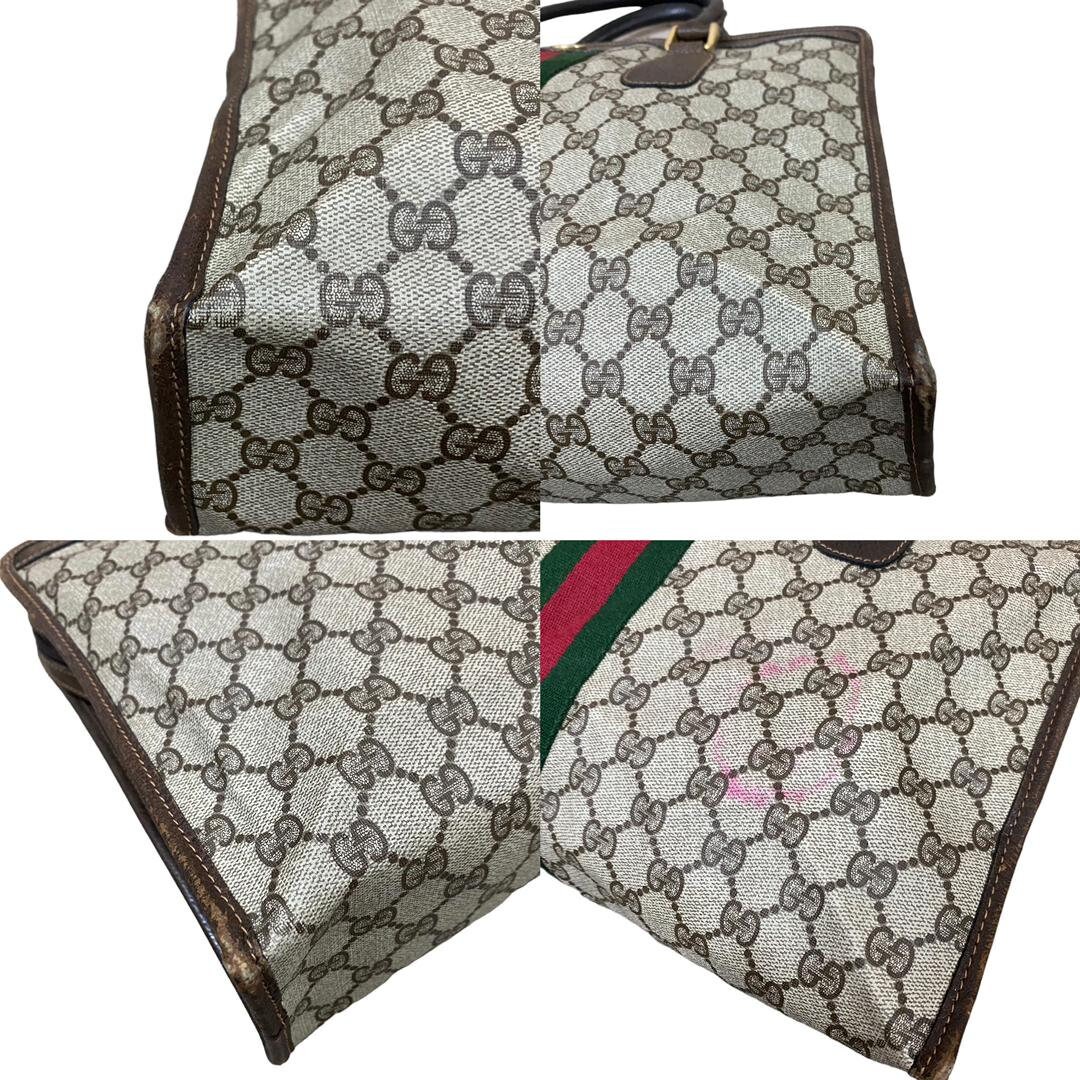 Vintage Authentic Gucci GG Monogram Canvas Web Sherry Line