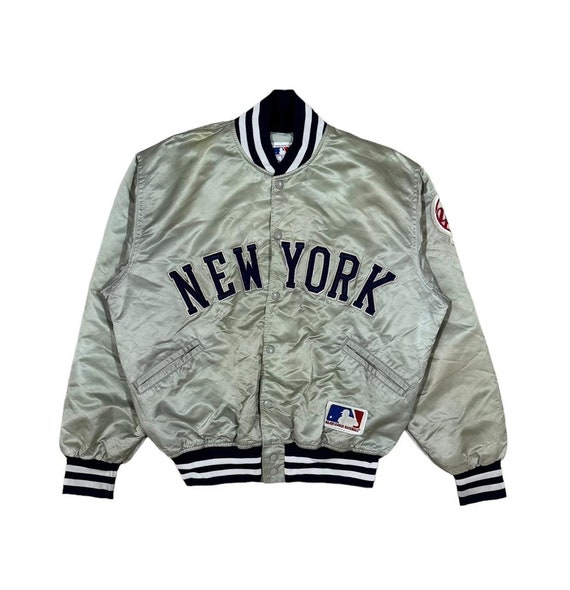Vintage MLB New York Yankees Satin Coach Jacket M… - image 1