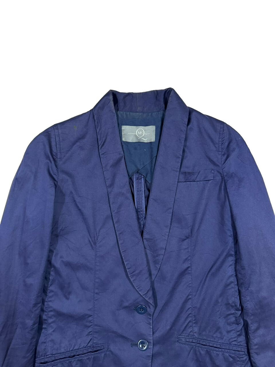 ジャケット ALEXANDER MCQUEEN Navy Blue Wool Blazer Luxury Alexander Mcqueen Blazer Coat Jacket Navy Blue Made