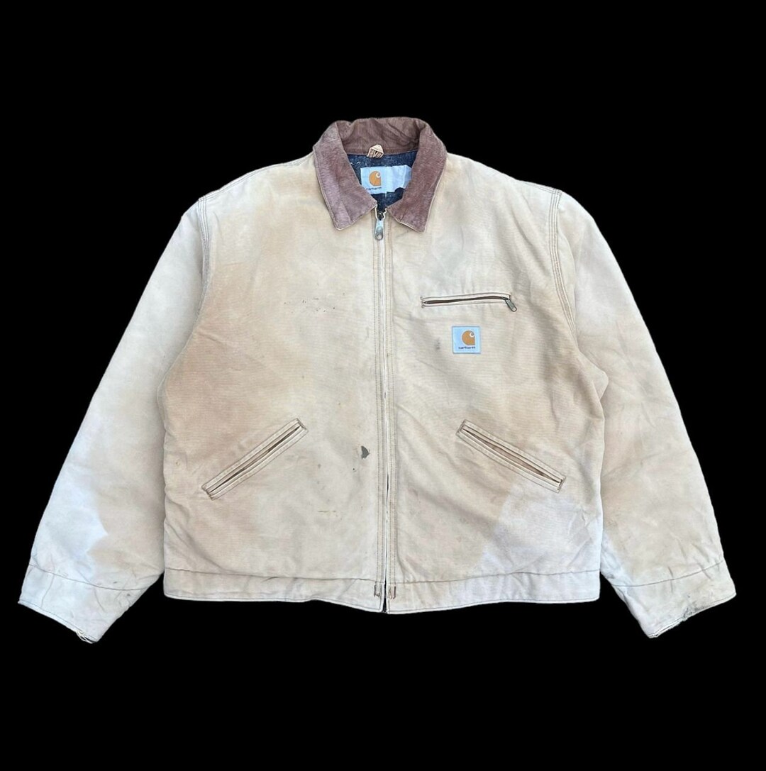 Vtg 80's Carhartt J01-brn Sunfaded Detroit Duck Canvas Vtg 80's Carhartt J01-brn Sunfaded Detroit Duck Canvas